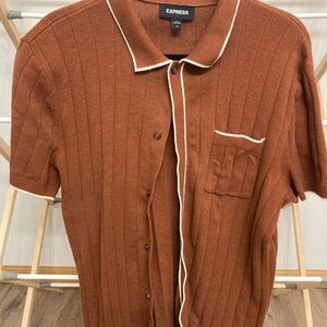 Express Men's Rust Polo Shirt